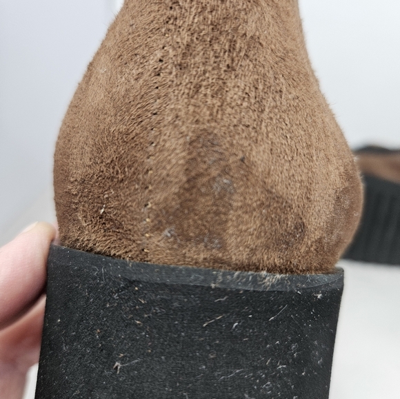 Amalfi By Rangoni Womens Bootie Sz 11.5M Enrico Chelsea Brown Suede Lightweight - Picture 5 of 13